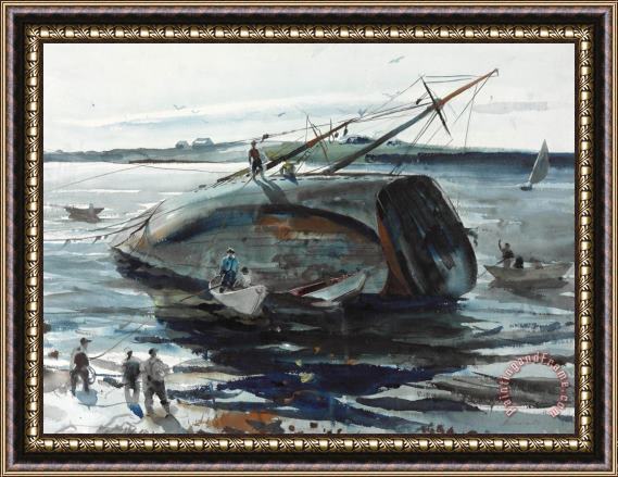 andrew wyeth Trawler Aground, 1940 Framed Painting