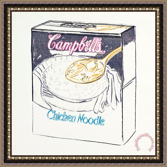 Andy Warhol Campbell's Soup Box: Chicken Noodle Framed Print