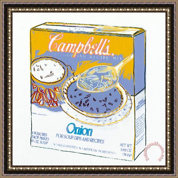 Andy Warhol Campbell's Soup Box: Onion Framed Print