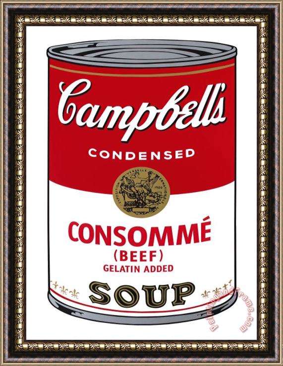 Andy Warhol Campbell S Soup I Consomme C 1968 Framed Print