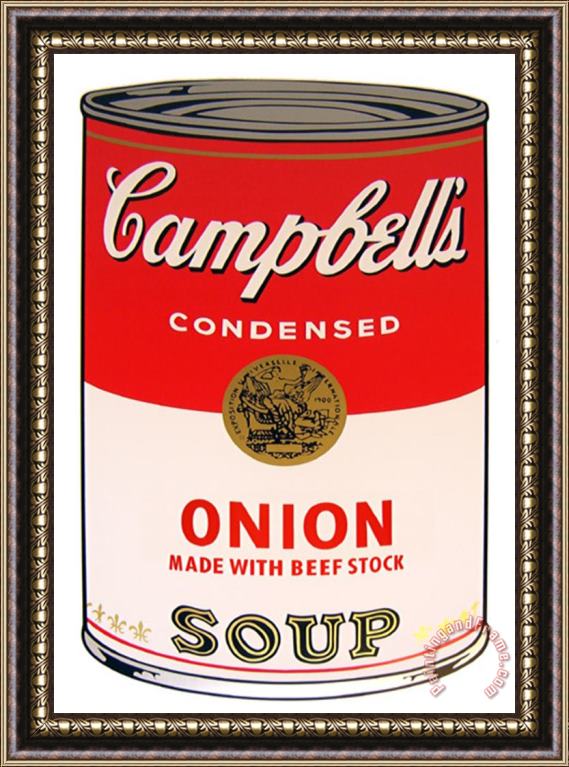 Andy Warhol Campbell S Soup Onion Framed Painting