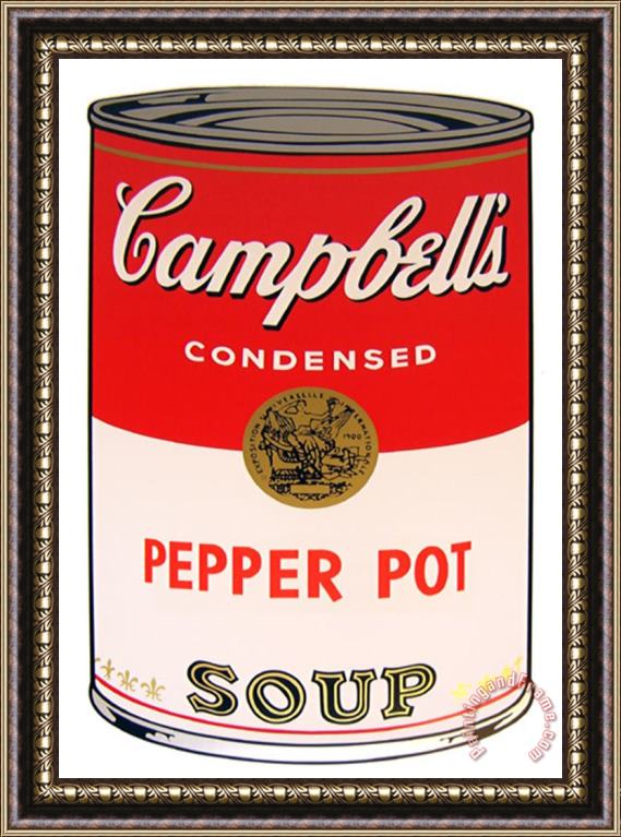 Andy Warhol Campbell S Soup Pepper Pot Framed Painting