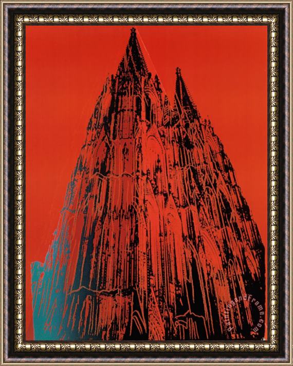 Andy Warhol Cologne Cathedral C 1985 Red Framed Print