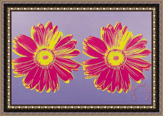 Andy Warhol Daisy C 1982 Double Pink Framed Painting