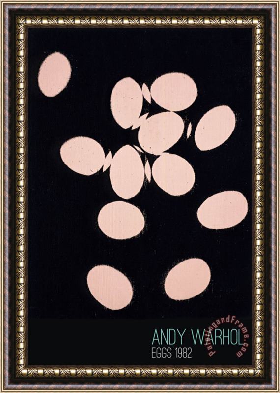 Andy Warhol Eggs 1982 Pink Framed Painting