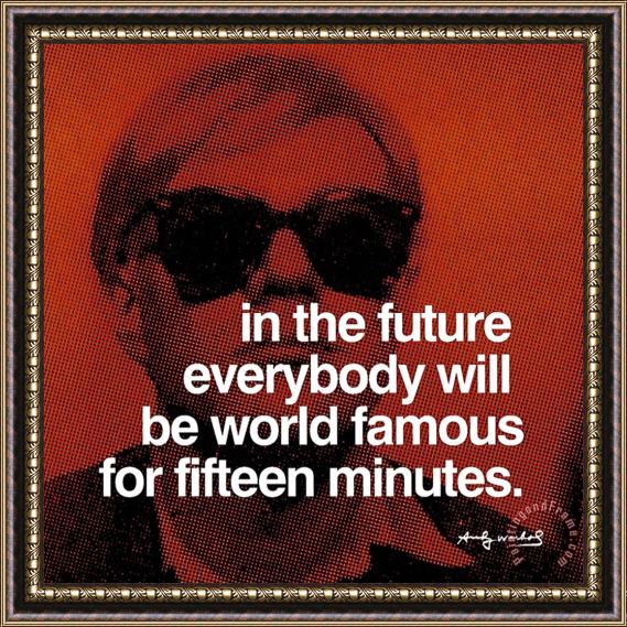 Andy Warhol Fifteen Minutes Framed Painting