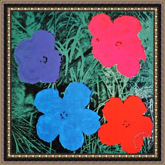 Andy Warhol Flowers II Framed Painting