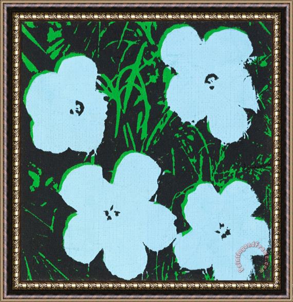 Andy Warhol Flowers Framed Painting