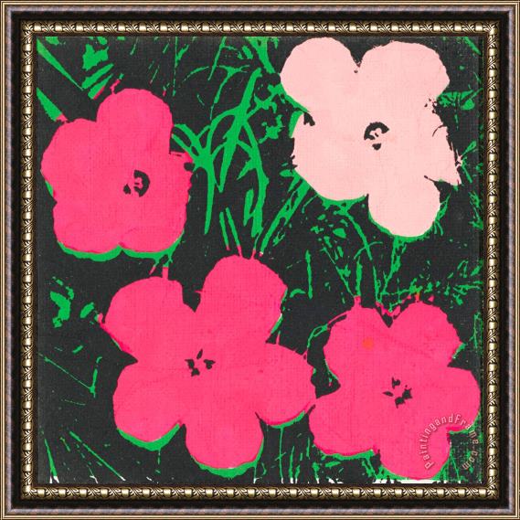 Andy Warhol Flowers Framed Painting