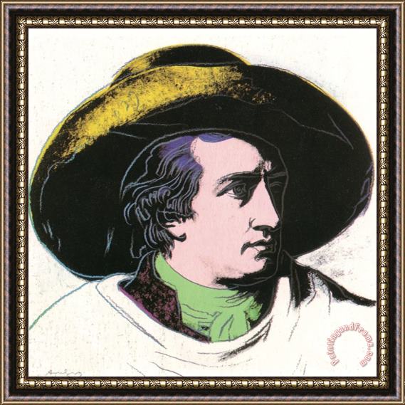 Andy Warhol Goethe Black And Yellow Lg Framed Painting