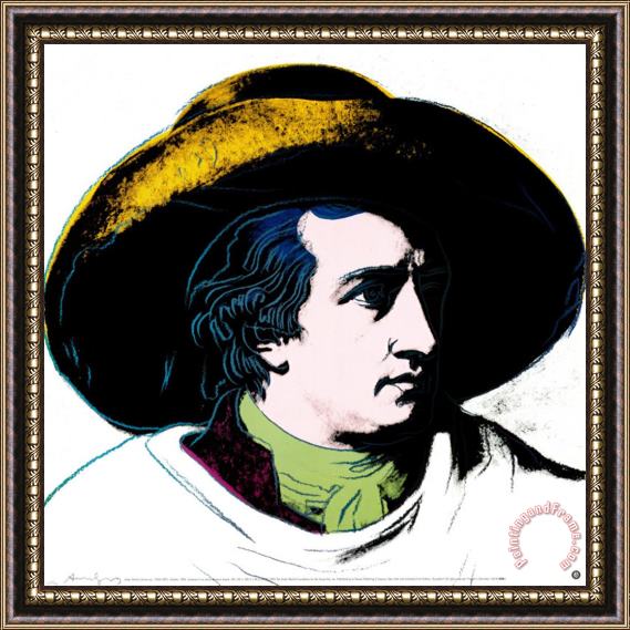 Andy Warhol Goethe Green And Yellow Framed Print