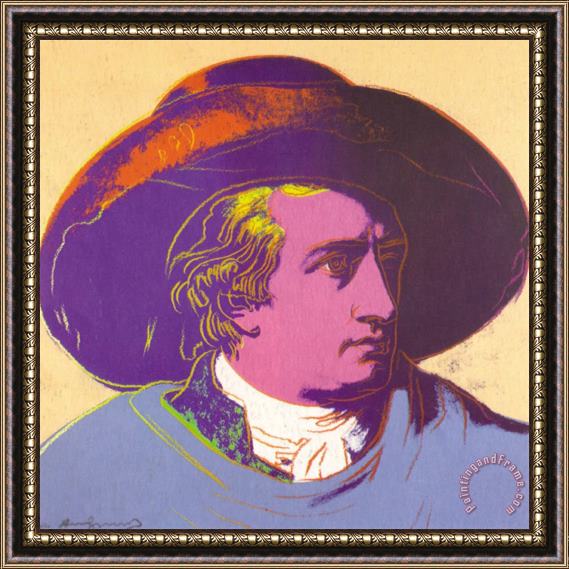 Andy Warhol Goethe Red And Black Framed Painting