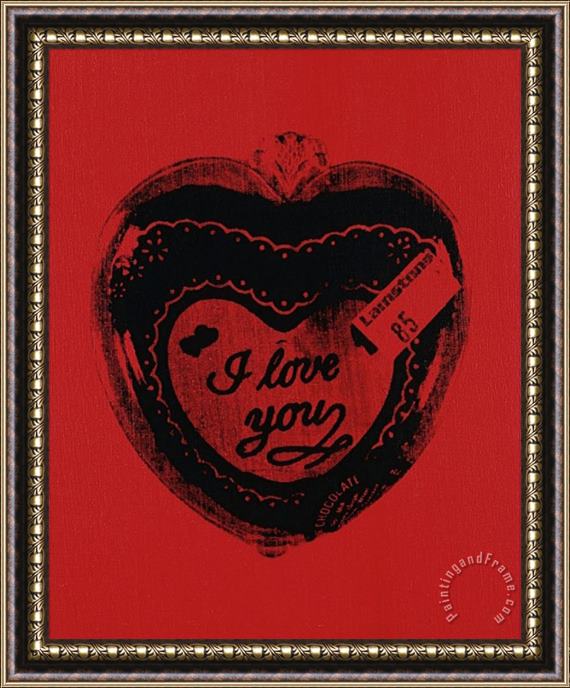 Andy Warhol Heart C 1984 I Love You Framed Painting