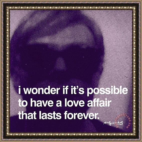 Andy Warhol Love Affair Framed Print