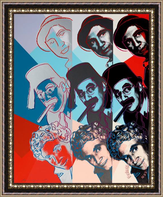 Andy Warhol Marx Brothers, From Ten Portraits of Jews of The Twentieth Century, 1980 Framed Painting