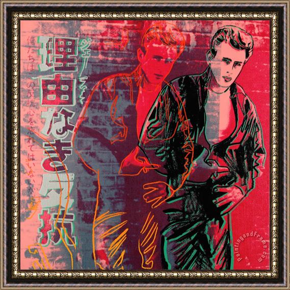 Andy Warhol Rebel Without a Cause (james Dean) Framed Painting