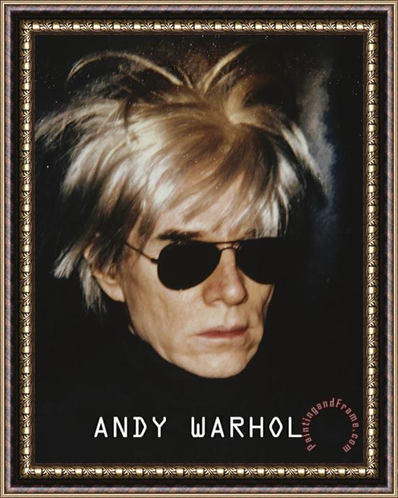 Andy Warhol Self Portrait in Fright Wig 1986 Framed Painting