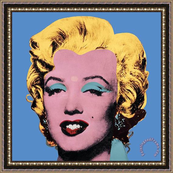 Andy Warhol Shot Blue Marilyn 1964 Framed Painting