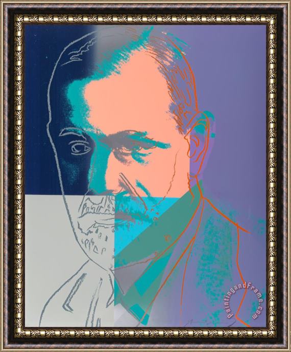 Andy Warhol Sigmund Freud, From Ten Portraits of Jews of The Twentieth Century, 1980 Framed Painting
