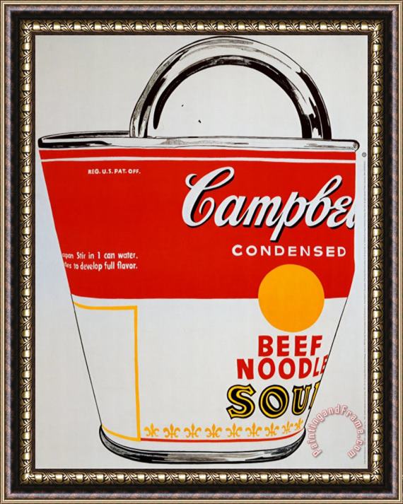 Andy Warhol Soup Can Bag Framed Painting