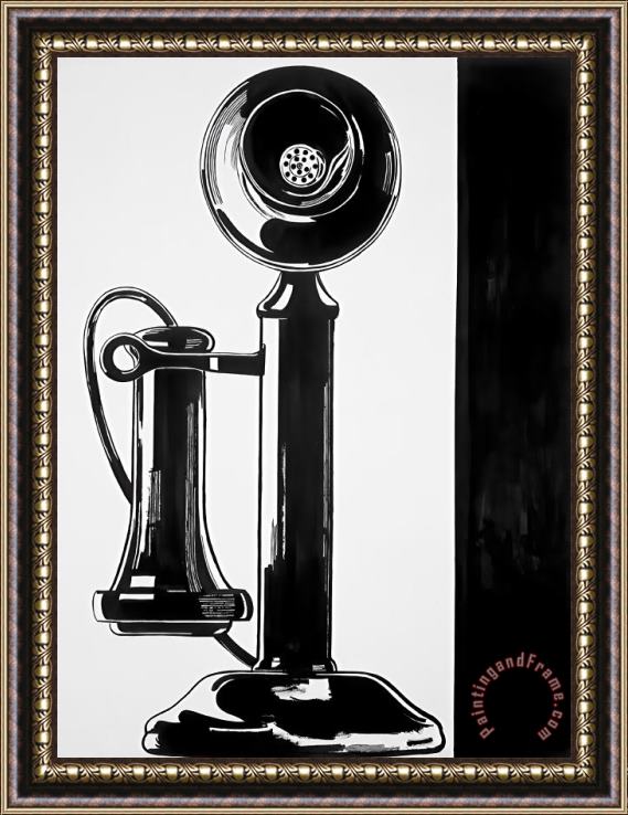 Andy Warhol Telephone C 1961 Framed Painting
