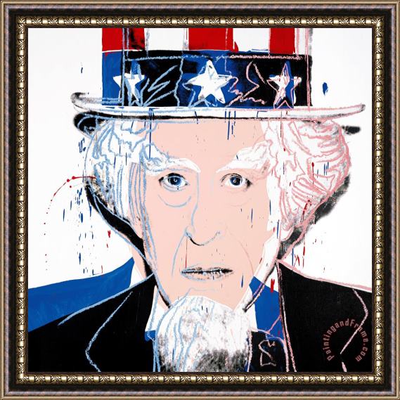 Andy Warhol Uncle Sam (from Myths) Framed Painting