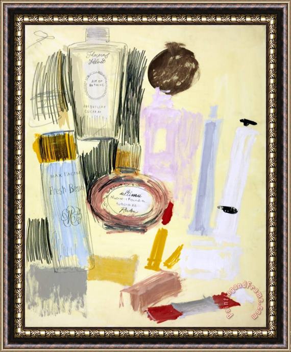 Andy Warhol Untitled Beauty Products 1960 Framed Painting