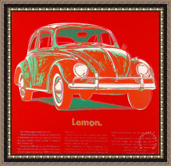 Andy Warhol Volkswagen Framed Painting