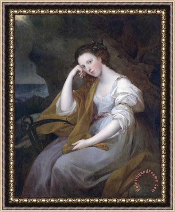 Angelica Kauffmann Portrait of Louisa Leveson Gower As Spes Framed Painting