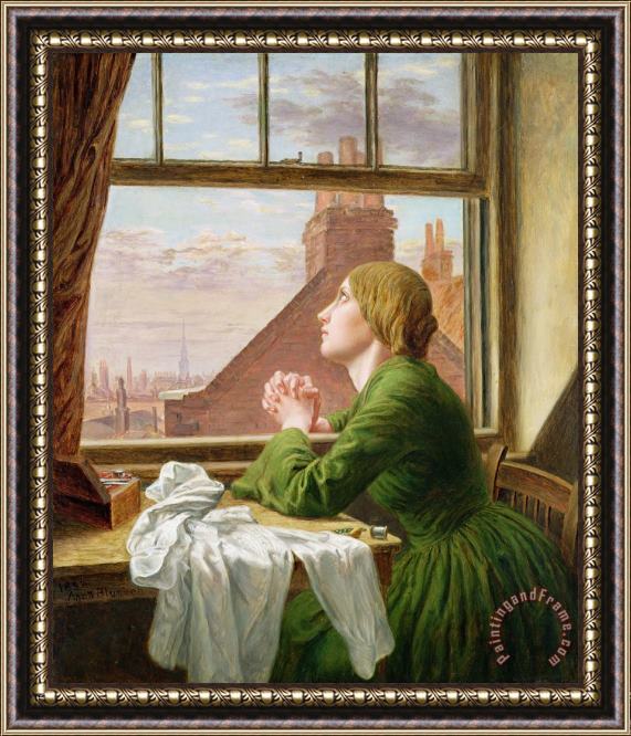 Anna E Blunden The Song of the Shirt Framed Painting