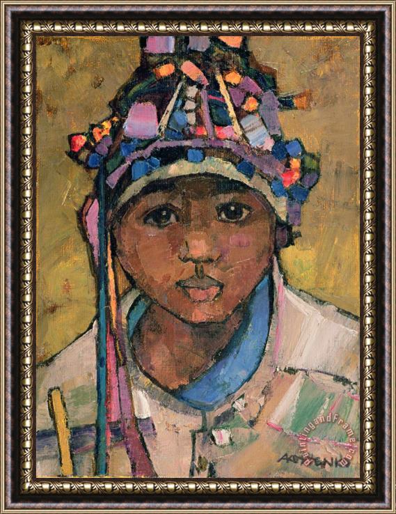 Anna Kostenko Portrait Of A Boy Framed Painting