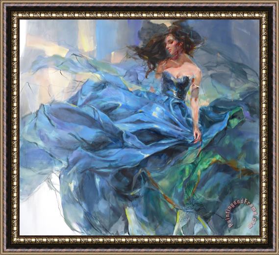 Anna Razumovskaya Lady Azure Framed Painting