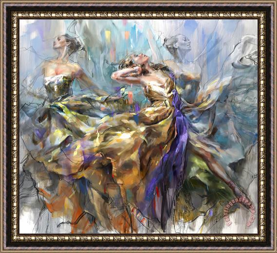 Anna Razumovskaya Loving The Spin Framed Painting