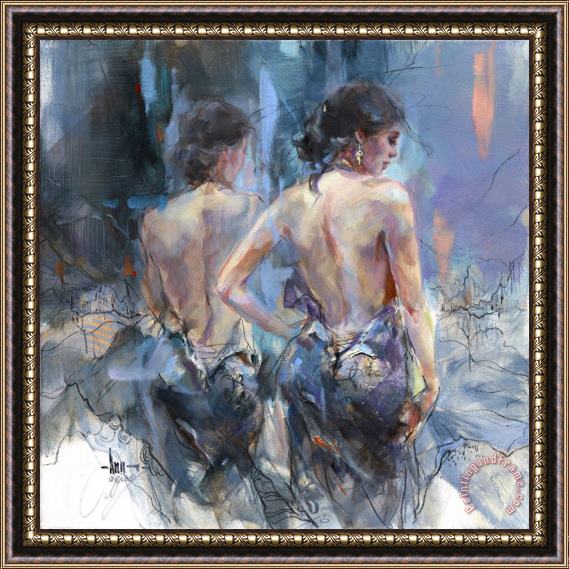 Anna Razumovskaya Purple Melody, 2019 Framed Painting