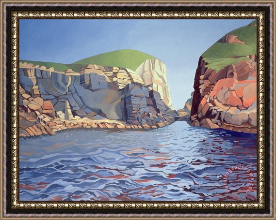 Anna Teasdale Land and Sea No I - Ramsey Island Framed Painting