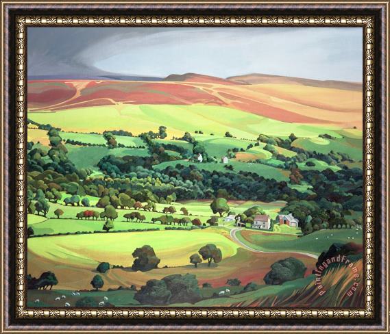 Anna Teasdale Welsh Valley Framed Painting