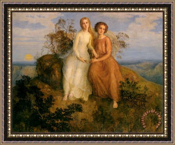 Anne Francois Louis Janmot The Poem of The Soul One Evening Framed Painting