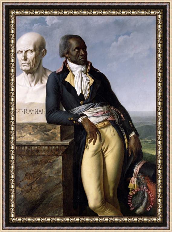 Anne Louis Girodet de Roucy-Trioson Portrait of Jean-Baptiste Belley Framed Painting