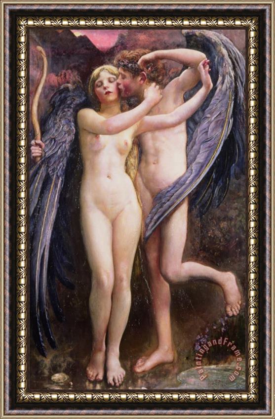 Annie Louisa Swynnerton Cupid and Psyche Framed Painting