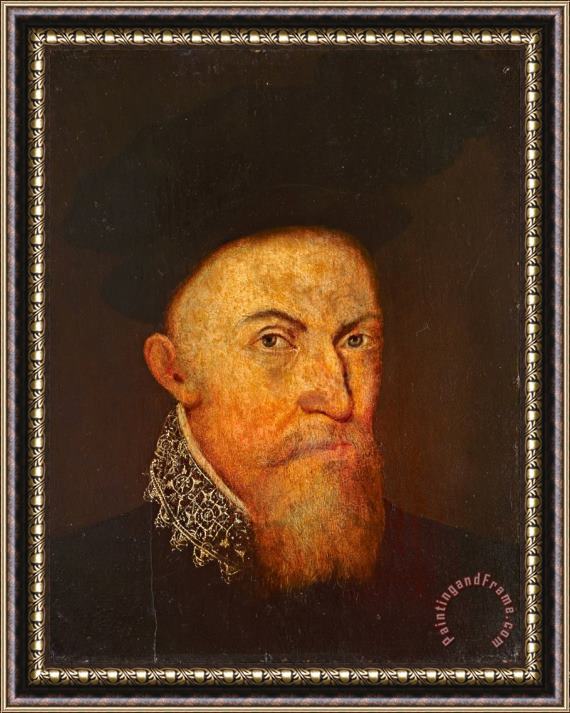 Anonymous French Artist Head of a Man Framed Painting