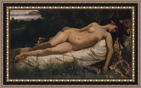 Anselm Feuerbach Recumbent Nymph Framed Painting