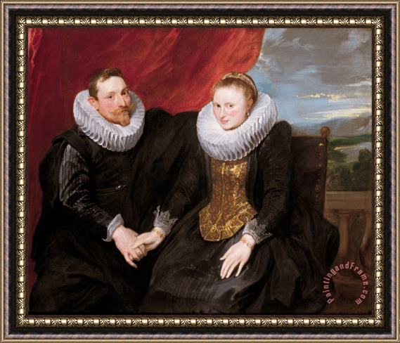 Anthonie Van Dyck A Married Couple Framed Painting