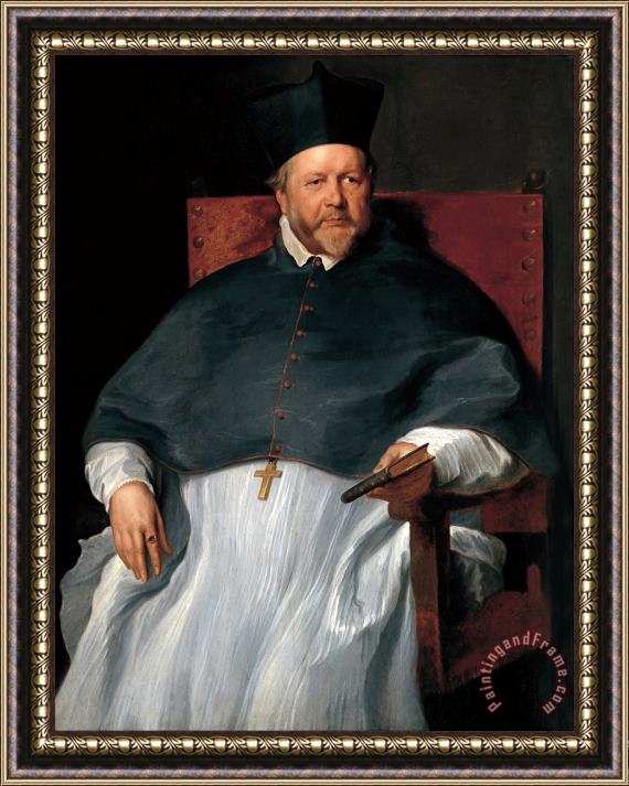 Anthonie Van Dyck Bishop Jan Van Malderen Framed Painting