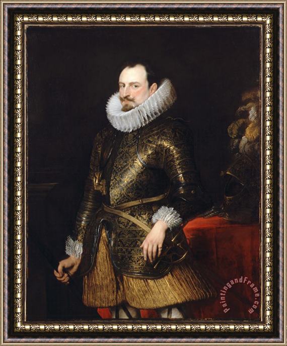 Anthonie Van Dyck Emmanuel Philibert of Savoy, Prince of Oneglia Framed Print