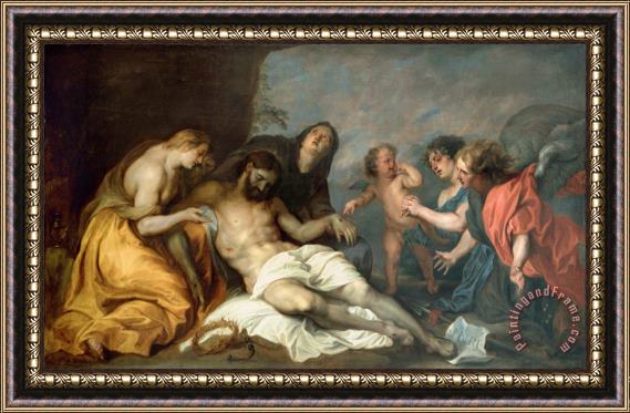 Anthonie Van Dyck Lamentation Over The Dead Christ Framed Painting