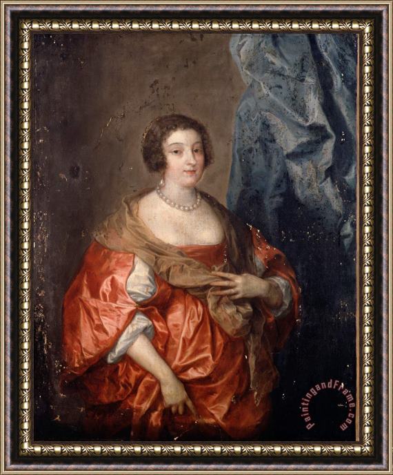 Anthonie Van Dyck Portrait of a Lady Framed Painting