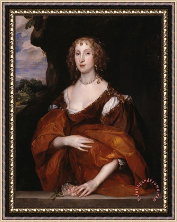 Anthonie Van Dyck Portrait of Mary Hill, Lady Killigrew Framed Print