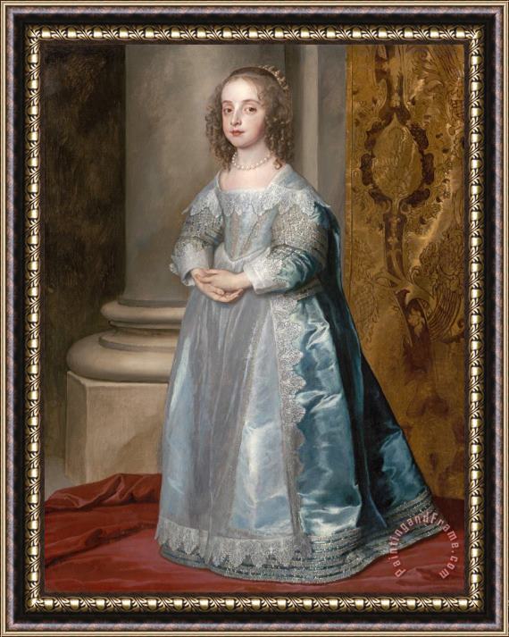 Anthonie Van Dyck Princess Mary, Daughter of Charles I Framed Painting