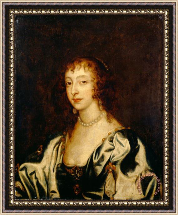 Anthonie Van Dyck Queen Henrietta Maria 2 Framed Painting