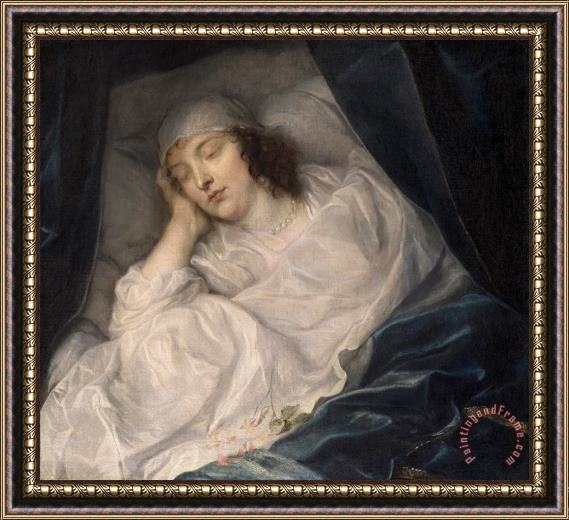 Anthonie Van Dyck Venetia, Lady Digby, on Her Deathbed Framed Print